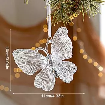 1 шт. Подвески в виде оленя на рождественскую елку из кристально чистого акрила для дома, подарочное украшение на Рождество