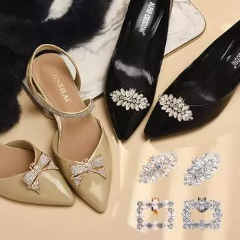 1 шт., подвесная брошь для сумки, свадебные аксессуары для невесты, украшения для блестящей обуви, зажим для женщин, очаровательная пряжка на высоком каблуке as the picture
