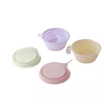 1 шт. подвесная складная силиконовая миска для собак и домашних животных, переносная миска для еды и воды, поднос для кормления, миска для цветов макарон, товары для животных розовый