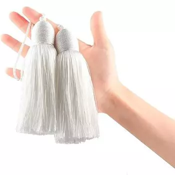 1 шт., подвесная веревка, кисточки для шитья, шелковая бахрома, отделка, кисточка для ключей, аксессуары для штор, украшение для дома, сумка, подарок, Золотая кисть 1PC чёрный