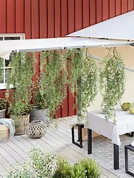 1 шт. подвесное растение эвкалипта 105 см искусственный подвесной эвкалипт искусственная зелень подвесные стебли с крючком для настенного декора полки комнаты дома зелёный