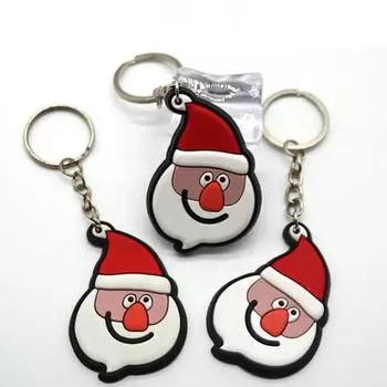 1 шт.. подвесной брелок для ключей, Рождественский брелок, праздничные подарки, мультяшный снеговик, Санта-Клаус, лось, брелоки для ключей