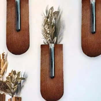 1 шт. подвесной деревянный настенный кашпо ремесла ваза украшение для помещений темные хаки