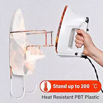 1 шт. Подвесной крючок, держатель для утюга, настенное крепление, удобный органайзер для комнаты, переносная стойка для хранения, вешалка для утюга, термостойкая