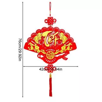 1 шт. подвесной кулон на Новый год и весенний фестиваль, флокированная ткань в лунном стиле 2025, китайский узел, вьетнамский домашний декор