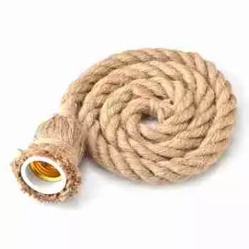 1 шт. подвесной светильник из пеньковой веревки, потолочный светильник, люстра в стиле лофт, промышленный домашний декор, одна головка