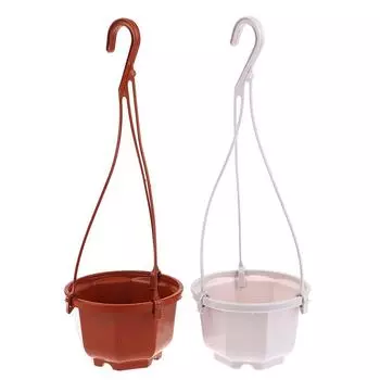 1 шт. подвесной восьмиугольный цветочный горшок пластиковый цветок суккулент орхидея подвесной горшок белый