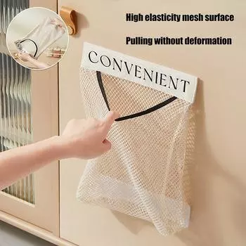 1 шт. Подвесные сетчатые мешки для хранения, кухонный мусорный мешок, инструменты для хранения, настенный мешок для хранения большой емкости, пластиковый пакет для упаковки 4