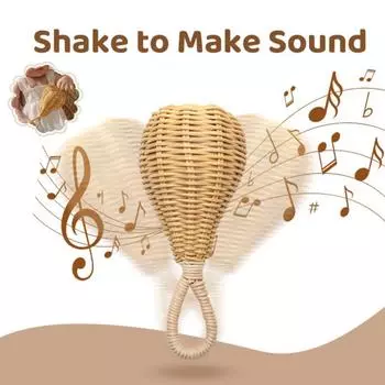 1 шт., погремушки из ротанга ручной работы, развивающие игрушки для детской кроватки, мобильный колокольчик