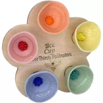 1 шт. поилка для пчел, пчелиные чашки для сада, жаждущие опылители, которым нужен напиток, красочная мини-поилка для садовых веранд