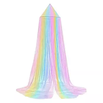 1 шт. покрывало для кровати занавеска простая в установке дышащая 60*250*1200 см радужного цвета дизайн полностью полог для кровати антимоскитная одна дверь