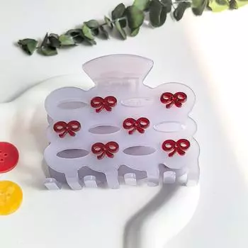 1 шт. Полая заколка для волос с узлом-бабочкой, высококачественная, из ацетата, клипса-акула, новая, милая, для пучка волос