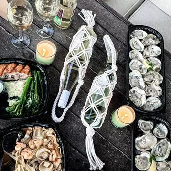 1 шт. Полезный держатель для хранения сумок с подвесным карманом цвета красного вина ручной работы в стиле бохо 65CM