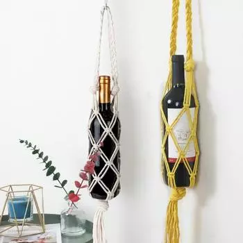 1 шт. полезный ручной подвесной карманный держатель для хранения сумочка красного вина в богемном стиле 65CM