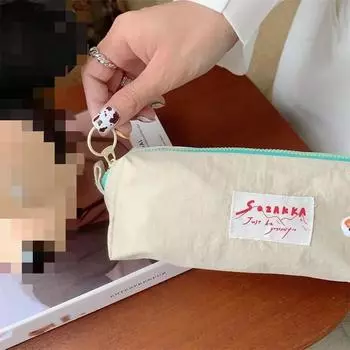 1 шт. полиэстер женские маленькие косметички чехол корейский модный пенал ярких цветов серии кисти для хранения макияжа сумки для мытья розовый