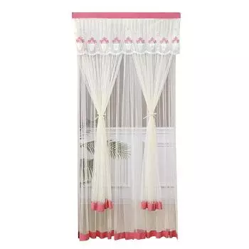 1 шт. полиэстеровая бытовая марлевая занавеска для спальни, самоклеящаяся москитная сетка с наклейкой, занавеска для перегородки, лето