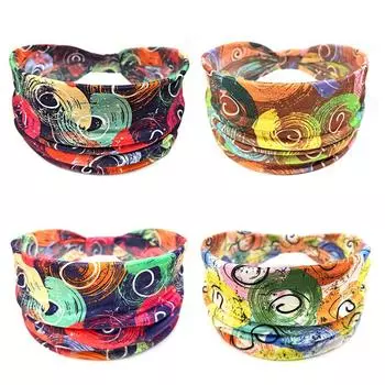1 шт. полиэстеровый богемный стиль нескользящий шарф для отдыха спортивный стиль эластичная повязка на голову с узором