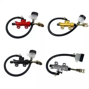 1 шт. полихромный универсальный насос заднего тормоза мотоцикла ножной гидравлический ремонтный насос главного тормозного цилиндра заднего тормоза чёрный