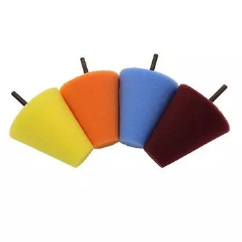 1 шт. полировальная губка для автомобильных колес, вощеный винт, коническая шлифовальная головка, используемая для электрической дрели, полировальная подушка, автомобильный гаджет sponge красный