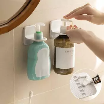 1 шт. полка для хранения геля для душа, туалетный шампунь, держатель для мытья рук, стеллаж для хранения, ванная комната, перфорация, бесплатная вешалка белый