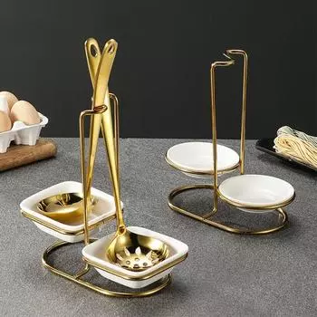 1 шт. Полка для хранения столовых приборов, украшение для дома, держатель для кухонных принадлежностей, подставка для палочек для еды, креативный органайзер из золотой нержавеющей стали