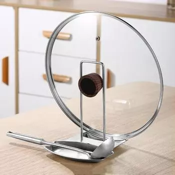 1 шт. полка для кастрюль из нержавеющей стали с кронштейном для сливного лотка, подставка для суповых ложек со съемной полкой, кухонные принадлежности