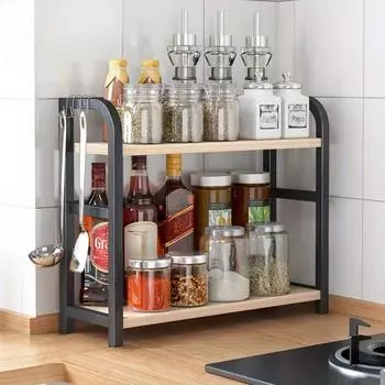 1 шт. Полка для специй на кухне, стойка для хранения на столешнице, стойка для хранения на кухне, многоярусный органайзер, органайзер для специй на столешнице
