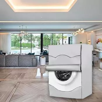 1 шт., полностью автоматическая крышка для стиральной машины с роликовым волновым колесом, 210D, солнцезащитный чехол, чехол для стиральной машины XL чёрный