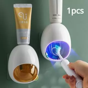 1 шт. полностью автоматический инструмент для выдавливания зубной пасты, настенный настенный стенд для бытового использования, трубчатый пресс, соковыжималка для зубной пасты для аксессуаров для ванной комнаты серый