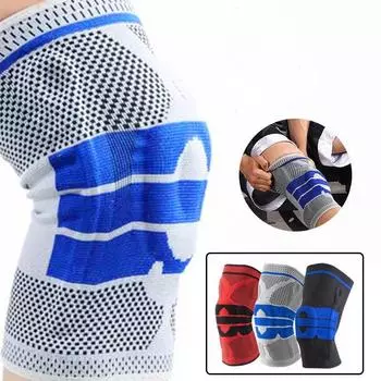 1 шт., полный наколенник, ремешок для коленной чашечки, медиальная поддержка, сильная защита от сжатия мениска, спортивные подушечки, корзина для бега, здравоохранение M чёрный/красный