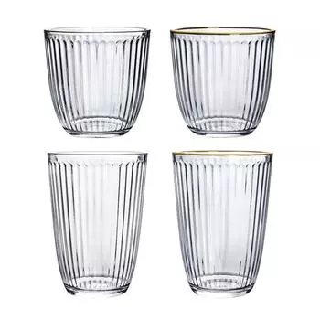 1 шт., полосатая кофейная чашка, противообжигающая чашка для чая, кофе, стеклянная чашка для льда, чашка для сока, чашка для питья, виски, вино, водка, пиво, стакан для барной вечеринки 280ml