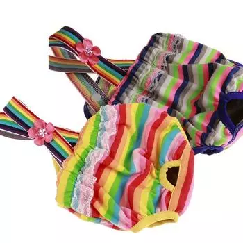 1 шт. полосатые физиологические брюки для переноски домашних животных, нижнее белье для собак, предотвращающее появление неприятных менструальных брюк A