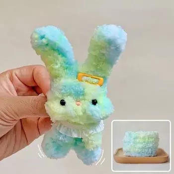 1 шт. полоска-палка, веревка градиентного цвета, пушистая шерсть, железная проволока, плюшевая твист-палка, лента с резьбой синий