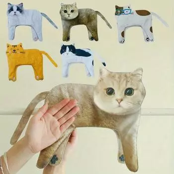 1 шт., полотенца для рук с милым мультяшным котом, длинные носовые платки в форме кошки, банные полотенца для ванной комнаты, кухни, подвесное полотенце random