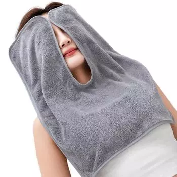 1 шт., полотенце для массажа кожи, впитывающее воду, U-образная форма, для салонов красоты, микрофибра, мягкие полотенца для обертывания лица, спа, коралловый флис, товары для дома 40*50cm света кофе