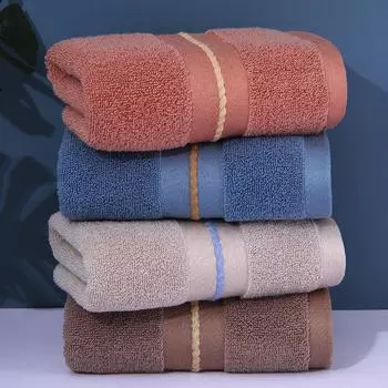 1 шт. Полотенце из хлопка для мытья лица, домашнее утолщенное впитывающее полиэстеровое хлопковое полотенце, сопутствующее полотенце, хлопковые удобные текстильные полотенца для дома 35*75cm