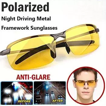 1 шт. поляризационные металлические солнцезащитные очки мужские уличные антибликовые дневные очки ночного видения очки для водителя аксессуары для очков