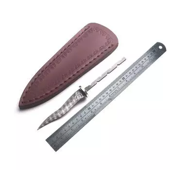1 шт. полуфабрикаты розетки дамасской стали пуэр чай нож заготовки DIY фиксированное лезвие нож иглы принадлежности тупое лезвие
