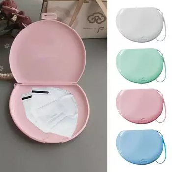 1 шт. полукруглая защитная маска для рта, чехол для хранения маски для лица, сумка для хранения защитных масок для лица зелёный