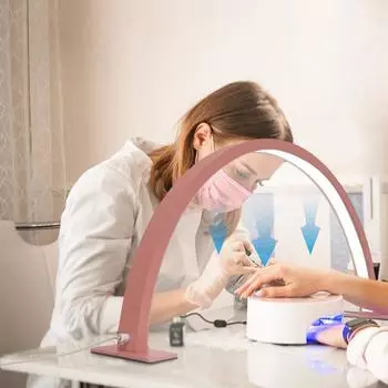 1 шт. Полумесяц настольный светильник из алюминиевого сплава арочный светильник для ногтей настольная лампа белый