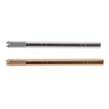 1 шт. полупостоянный нож для вышивки бровей, держатель для тату-ручки, ручка для бровей с ручной резьбой золотой