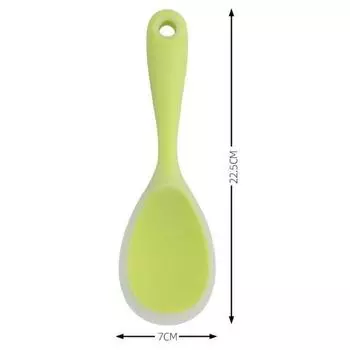 1 шт. полупрозрачная термостойкая силиконовая сковорода с антипригарным покрытием, кухонные принадлежности, кухонные принадлежности с длинной ручкой, ложка для риса красный