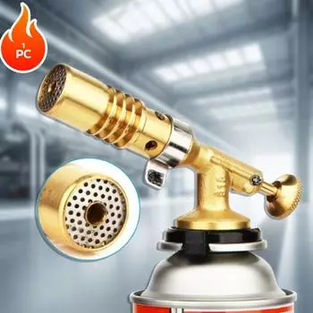 1 шт. Портативная бутановая газовая горелка, пистолет-пламенник для пикника, барбекю, выпечки, прочная сварочная насадка, - не требуется зарядка, не требуются батареи 1pc