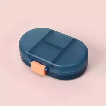 1 шт. Портативная герметичная таблетница с 8 отделениями, влагонепроницаемая, на одну неделю, мини-упаковка, футляры для хранения синий