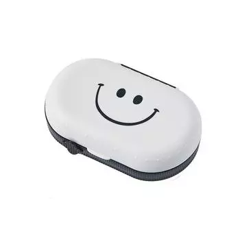 1 шт., портативная мыльница, контейнер для мыла, ванная комната, аксессуары для путешествий, дома, пластиковая мыльница с крышкой, стиль Ins, улыбка, белый, черный цвет