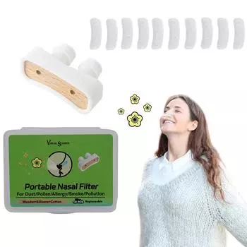 1 шт. Портативная респираторная маска для носа со сменными хлопковыми сердечниками, профилактика аллергии на пыльцу, туман, дымка, пыль, вентиляция, пылевая маска onesize