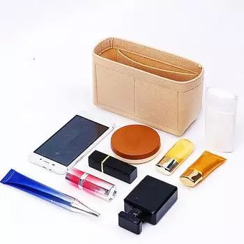 1 шт. Портативная войлочная сумка-вкладыш для косметики Luxury Travel 17x7x10cm