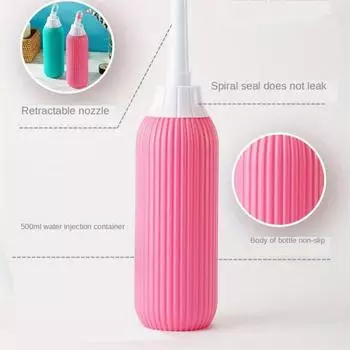 1 шт. Портативное устройство для личной очистки: Идеально подходит для женской гигиены, очищения ягодиц у младенцев, родов и ухода за промежностью в послеродовой период розовый