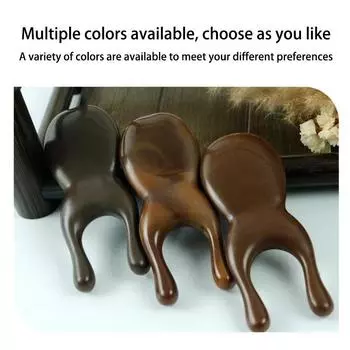 1 шт. портативные расчески для лица из сандалового дерева с широкими зубцами, лягушачьи носовые формирователи, массажер для лица, глаз, шеи, гуаша, расчески, инструменты для массажа тела as the picture