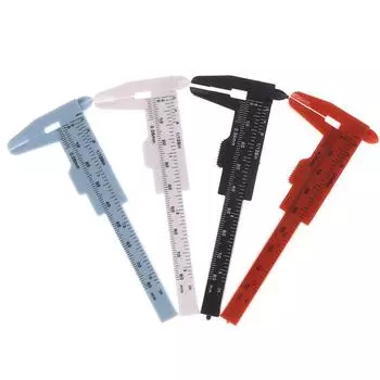1 шт. Портативный двойной масштаб 0-80 мм пластиковый штангенциркуль для измерения бровей мини белый